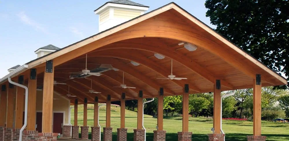prefabricated wood picnic shelters