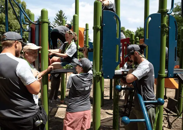 community build playground installation