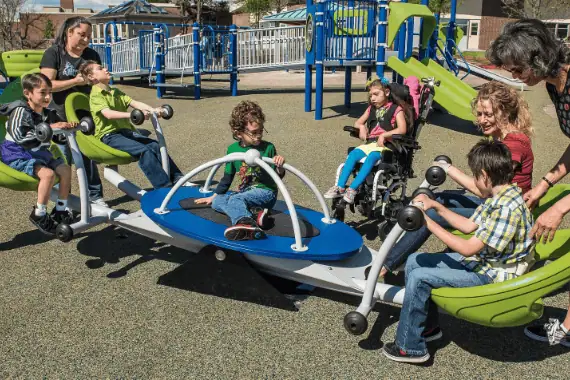 Multi User Inclusive Rocker Landscape Structures Multi-User Inclusive Play