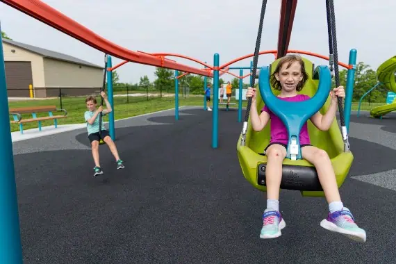 play engage the senses, swinging